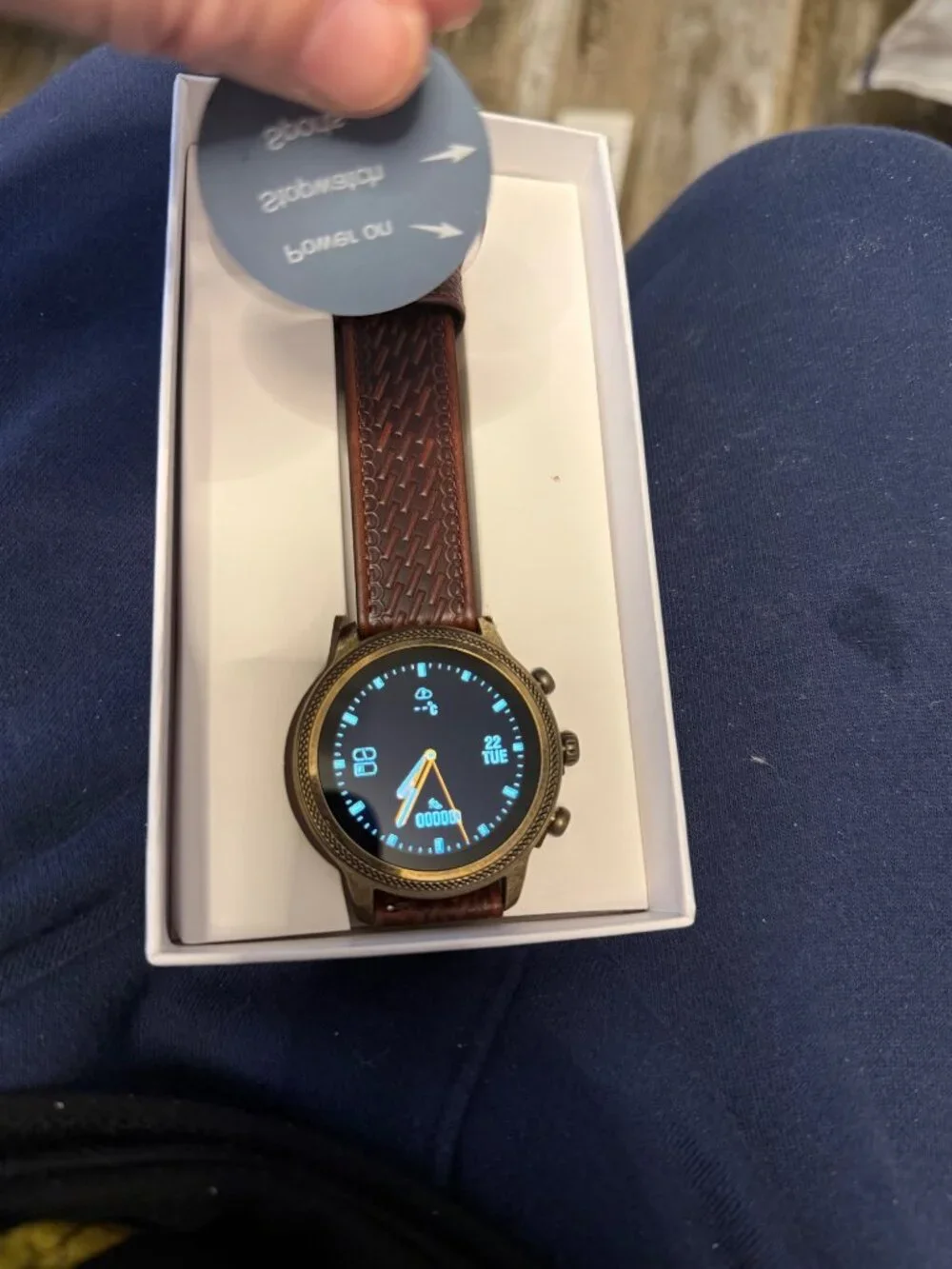Wrangler WRZ20 Smartwatch With Leather Strap Sports Mode & Stopwatch Gold-Tone